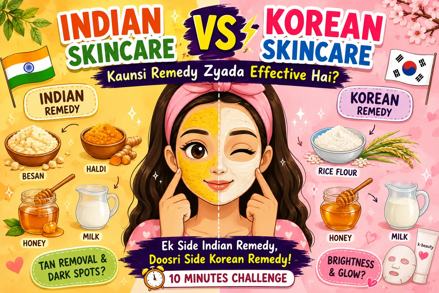 Indian Skincare vs Korean Skincare