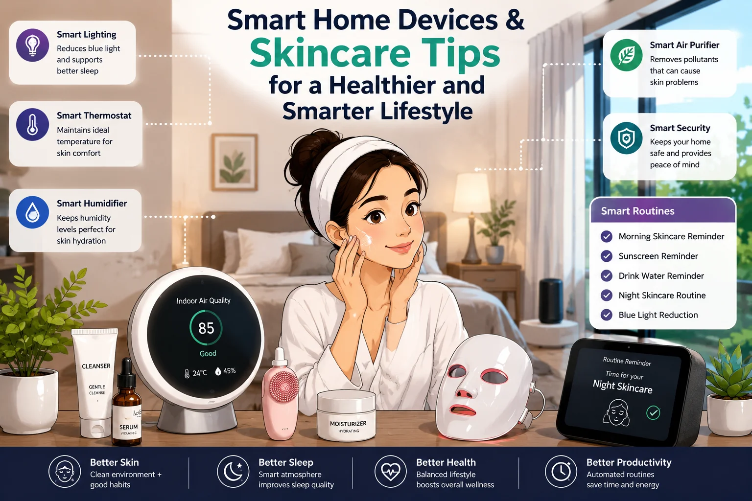 smart home devices skincare tips